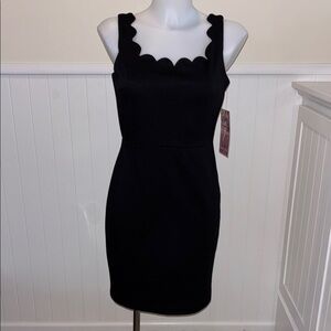 Emerald Sundae Black Sheath Mini Dress Square Neck
